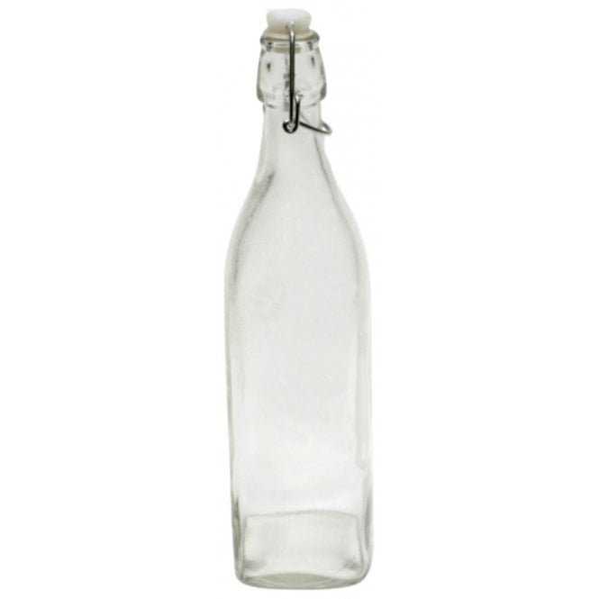 Parsley in Time H2o 1L Square Bottle Clear (Box Of 12)