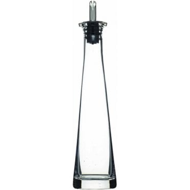 Italian Glass Pyramid Oil Bottle - 7oz (200ml) (Box Of 6)