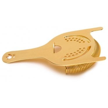 Koriko 2 Prong Hawthorne Strainer Gold Plated