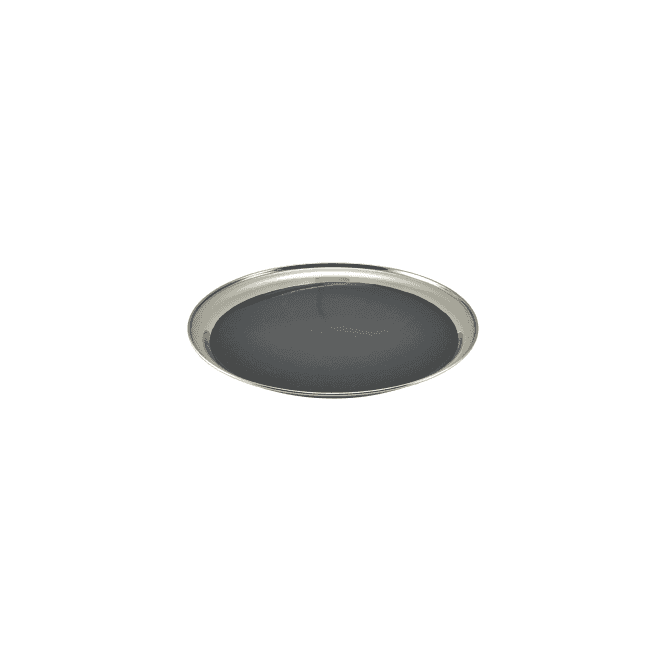Parsley in Time Non-slip Stainless Steel Round Tray 12