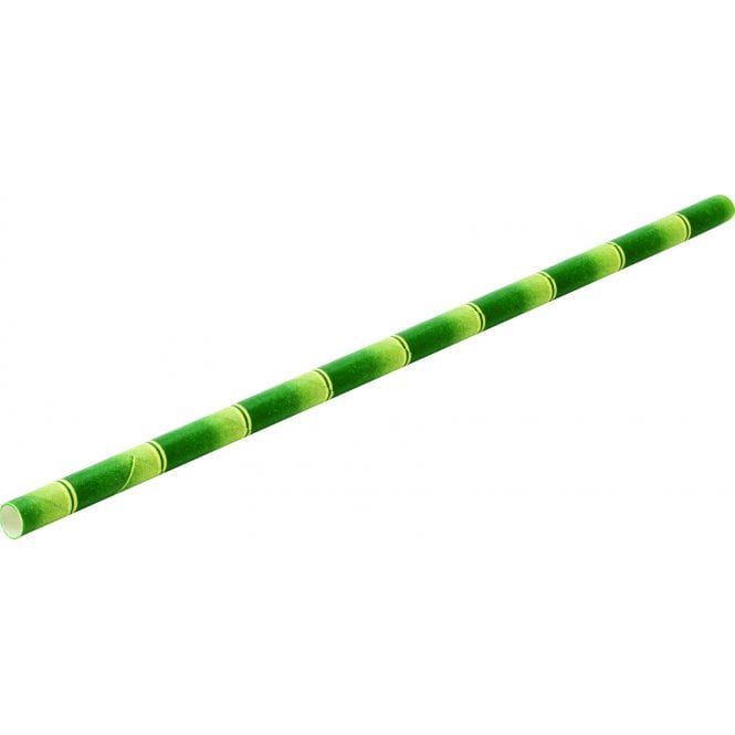Parsley in Time Paper Straw Bamboo 200mm / 8