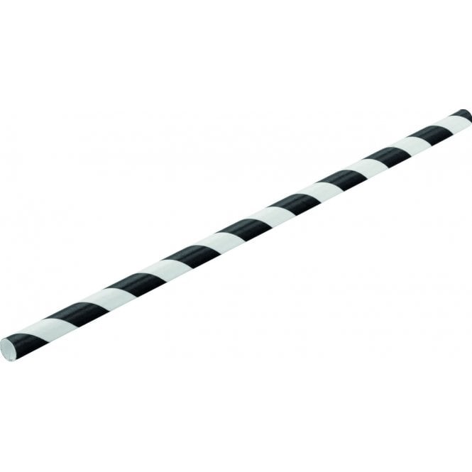 Parsley in Time Paper Straw Black Stripe  - 8
