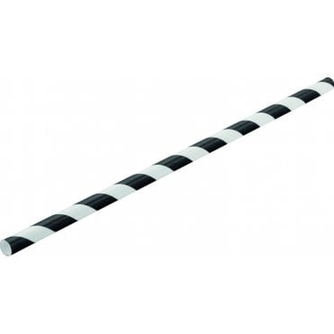 Paper Straw Black Stripe  - 8" (20cm) (Pack Of 250)