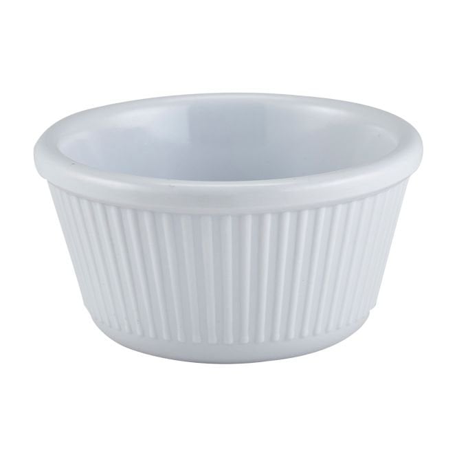 Parsley in Time Ramekin Fluted White 120ml / 4oz Melamine (Box Of 12)