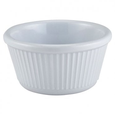 Ramekin Fluted White 120ml / 4oz Melamine (Box Of 12)
