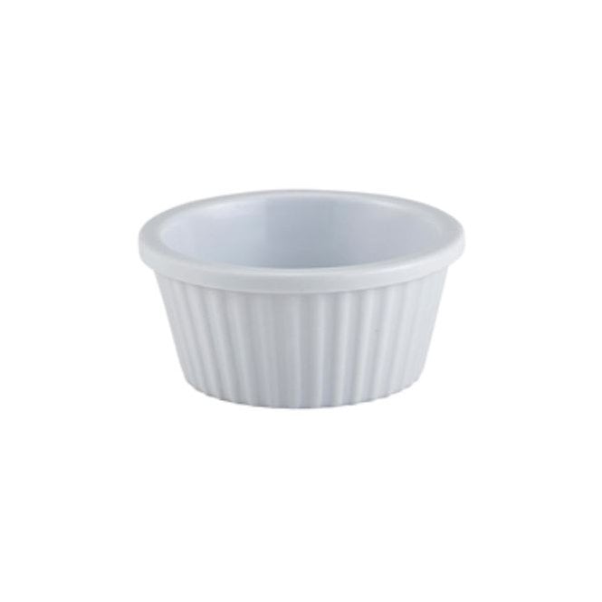 Parsley in Time Ramekin Fluted White 28ml / 1oz Melamine (Box Of 12)