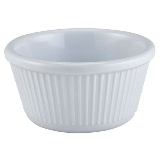 Parsley in Time Ramekin Fluted White 60ml / 2oz Melamine (Box Of 12)
