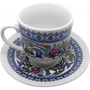 Turkish Cup And Saucer Set (Set Of Six Cups And Six Saucers) (Box Of 6)