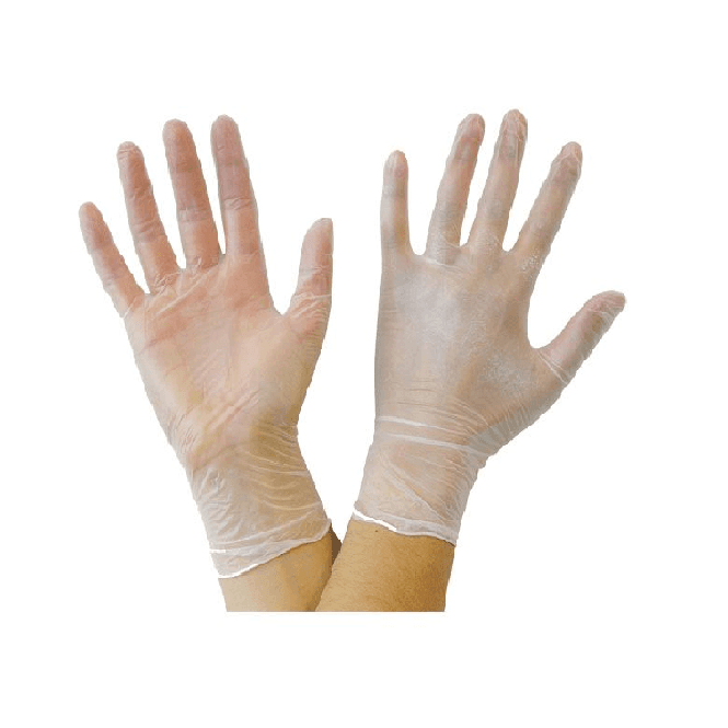 Parsley in Time Vinyl Surgical Gloves Powder Free - Small (Pack Of 100)