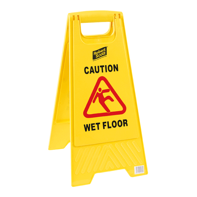 Parsley in Time Wet Floor Sign Yellow Free Standing