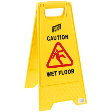 Wet Floor Sign Yellow Free Standing