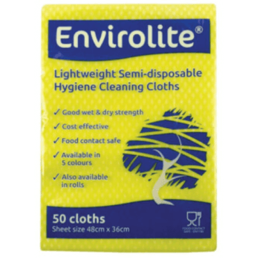 Yellow Cleaning Cloths (Pack Of 50)