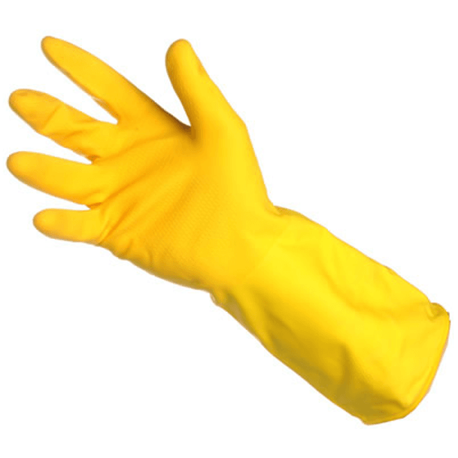 Parsley in Time Yellow Rubber Gloves - Medium (Pair)