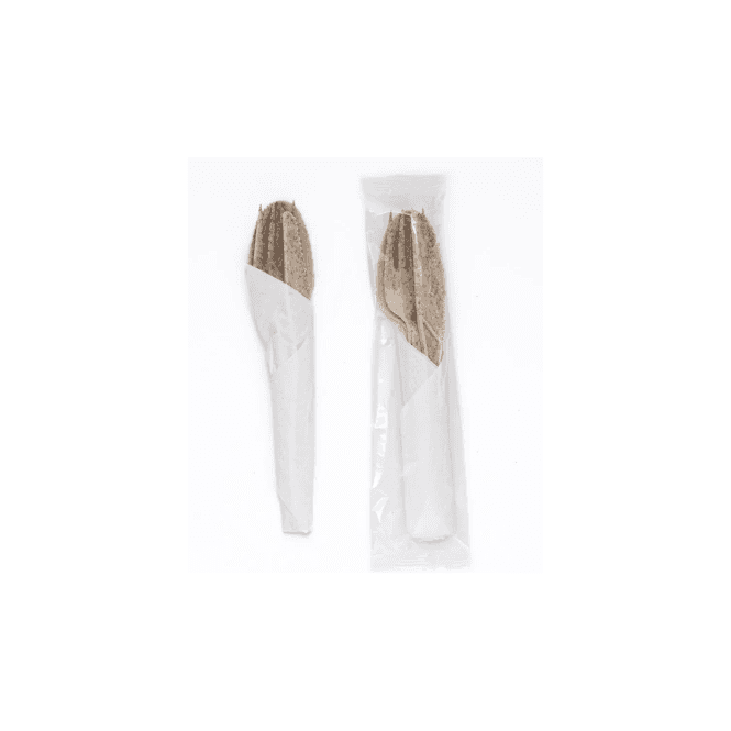 Penka Agave 3-Pack Cutlery 1 Spoon 1 Fork 1 Knife with Napkin (Box of 150)
