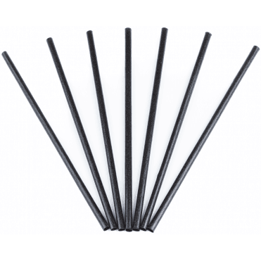 Agave Black Straws 21cm / 8.2" (Box of 2500)