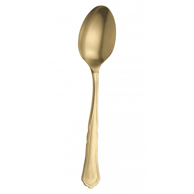 Pinti Inox Settecento Gold Dessert Spoon 18/10 (Pack Of 12)