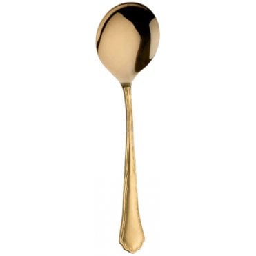 Settecento Gold Soup Spoon 18/10 (Pack Of 12)