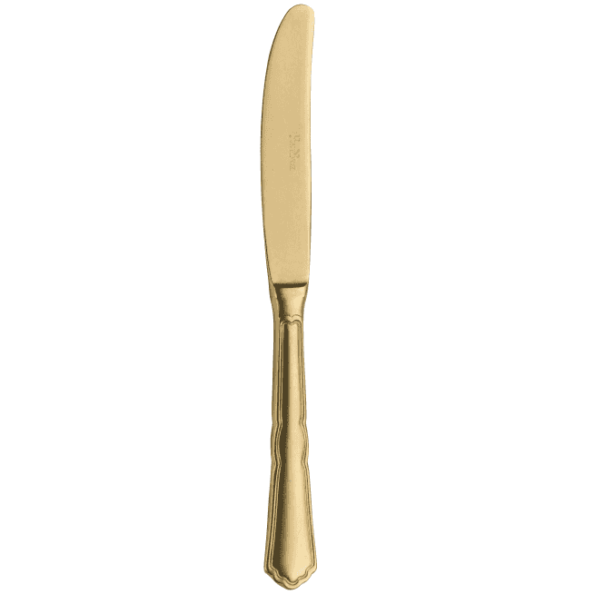 Pinti Inox Settecento Gold Table Knife 18/10 (Pack Of 12)