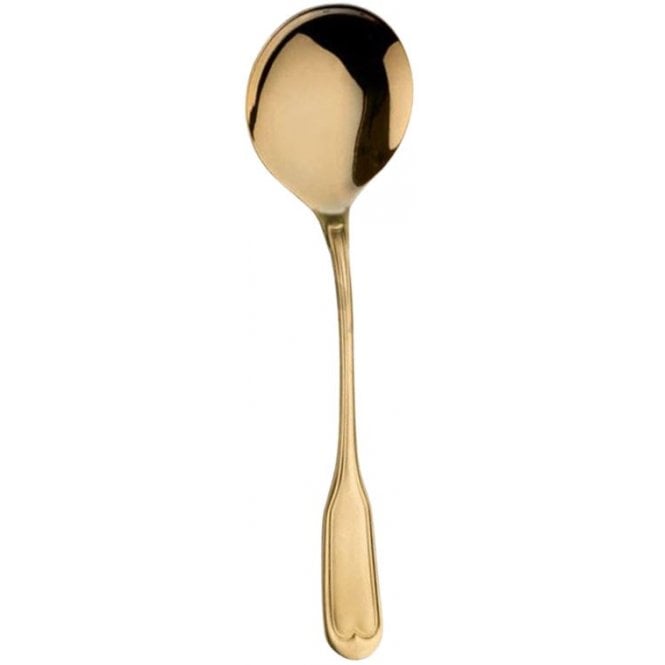Pinti Inox Vittoriale Gold Soup Spoon 18/10 (Pack Of 12)