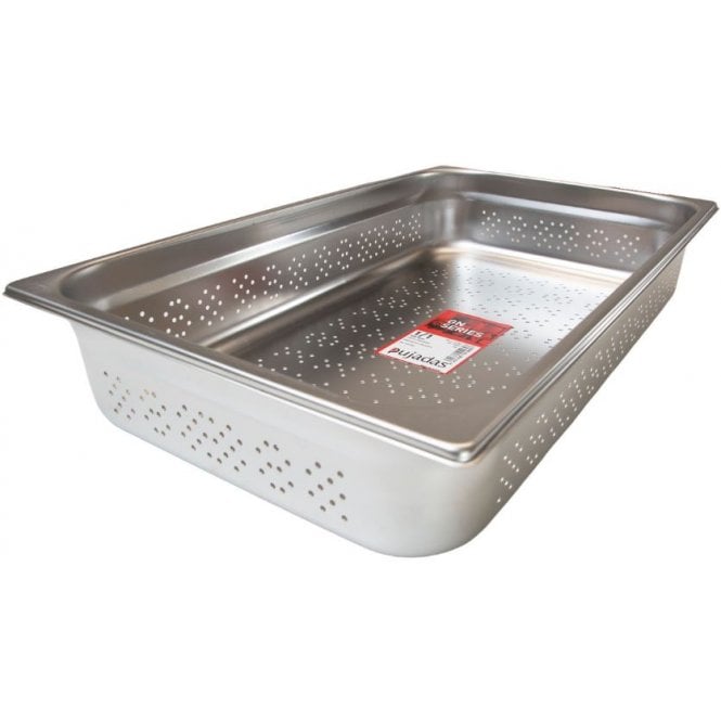 Pujadas Stainless Steel Perforated Gastro Container - 1/1 - 100mm / 4