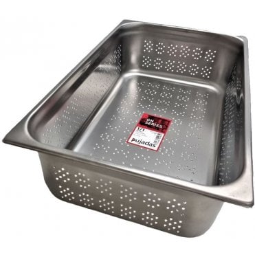 Stainless Steel Perforated Gastro Container - 1/1 - 150mm / 6"