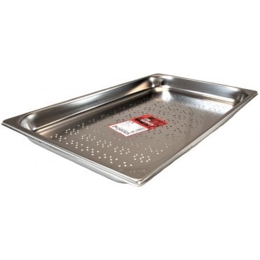 Stainless Steel Perforated Gastro Container - 1/1 - 40mm / 1.5"