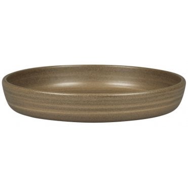 Ease Selva Dark Brown Round Deep Plate 23.7cm (Box of 2)