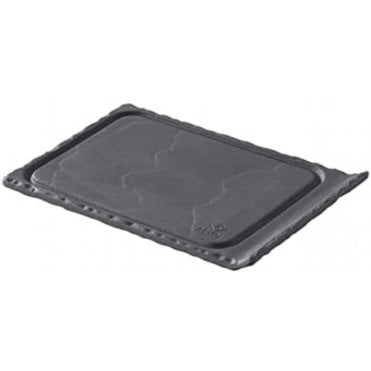 Basalt 11.5x8cm/4.5x3" Small Grooved Tray Matt Slate (Box Of 6)