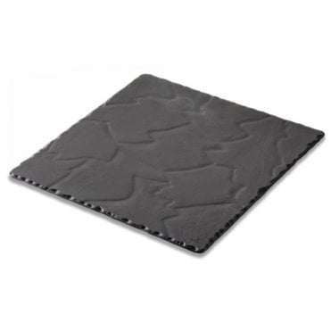Basalt 20x20cm/8x8" Square Plate Matt Slate (Box Of 6)