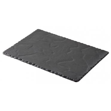 Basalt 30x16cm/12x6"  Rectangular Plate Matt Slate (Box Of 6)