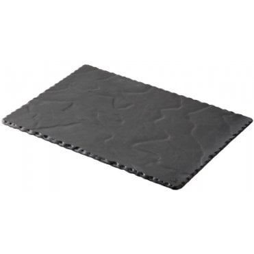 Basalt 30x20cm / 12x8" Rectangular Plate Matt Slate (Box Of 6)