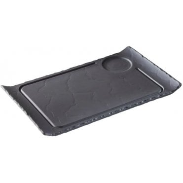 Basalt 33x20x2cm / 13x8x1" Burger / Gourmet Plate Matt Slate (Box Of 6)