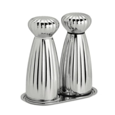 Bright Small Salt and Pepper Mills with Tray Set