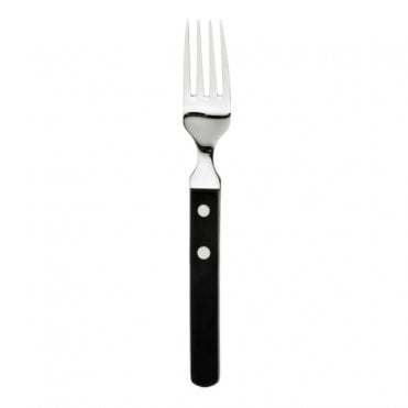 Trattoria Dessert Fork Black Handle 18/10 (Pack Of 12)