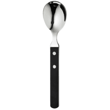 Trattoria Dessert Spoon Black Handle 18/10 (Pack Of 12)