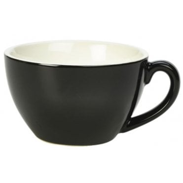 Royal Genware Bowl Shape Cup - 12oz / 34cl Black (Box Of 6)