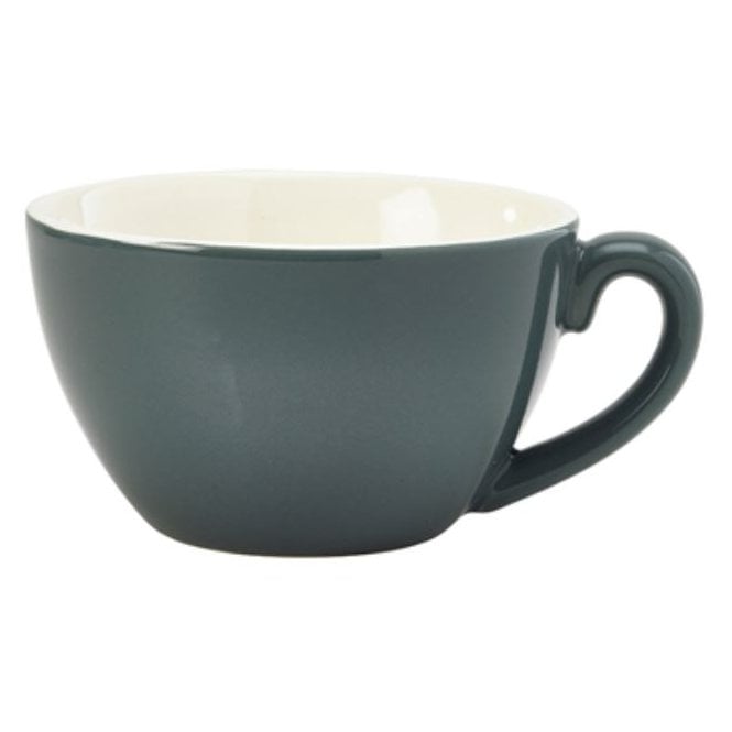 Genware Royal  Bowl Shape Cup - 12oz / 34cl Grey (Box Of 12)