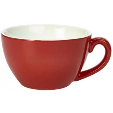 Royal Genware Bowl Shape Cup - 12oz / 34cl Red (Box Of 6)