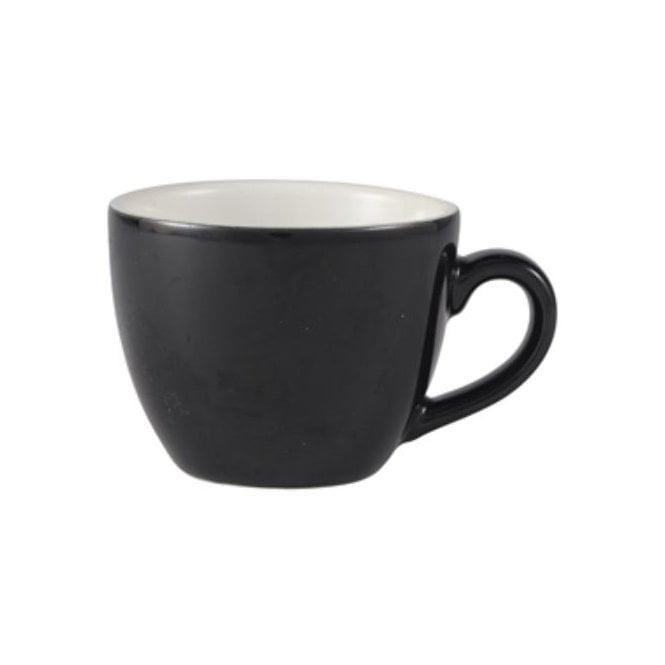 Genware Royal  Bowl Shape Cup - 3oz / 9cl Black (Box Of 6)