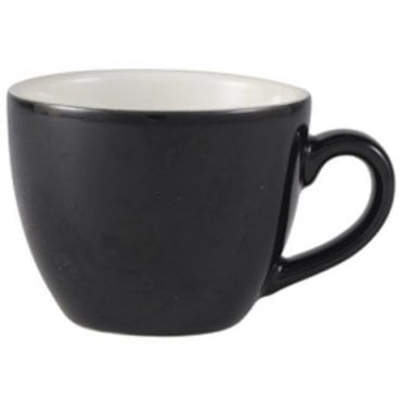 Royal Genware Bowl Shape Cup - 3oz / 9cl Black (Box Of 6)