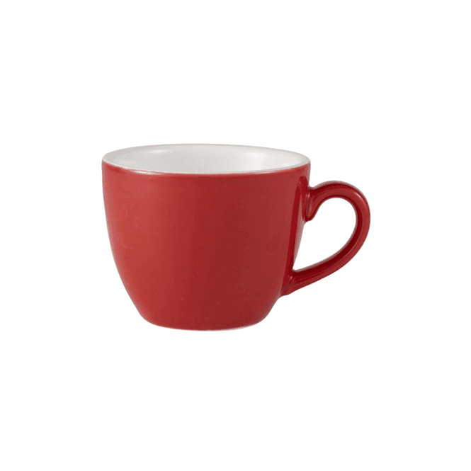 Genware Royal  Bowl Shape Cup - 3oz / 9cl Red (Box Of 6)