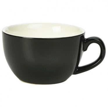 Royal Genware Bowl Shape Cup - 6oz / 17.5cl Black (Box Of 6)