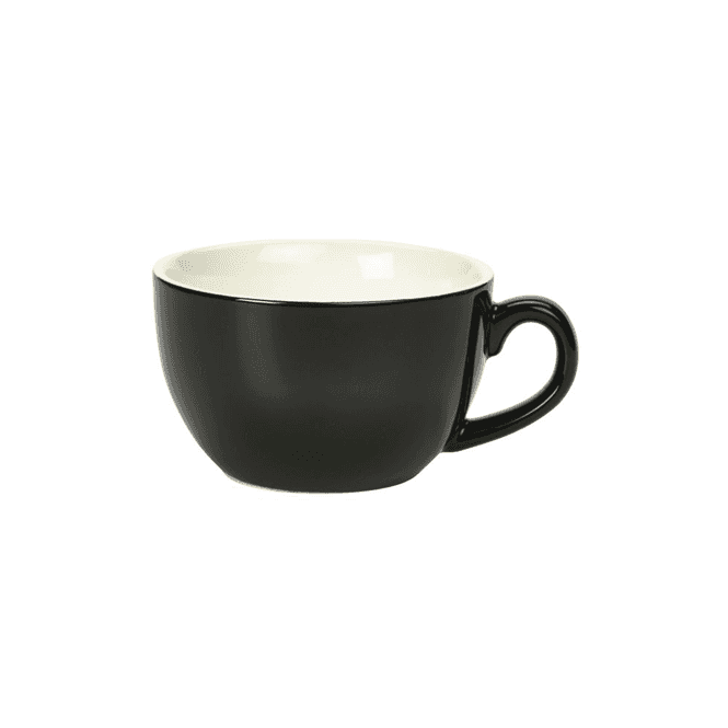 Genware Royal  Bowl Shape Cup - 8.75oz / 25cl Black (Box Of 6)