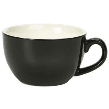 Royal Genware Bowl Shape Cup - 8.75oz / 25cl Black (Box Of 6)