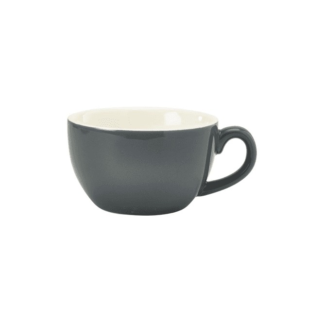 Genware Royal  Bowl Shape Cup - 8.75oz / 25cl Grey (Box Of 6)