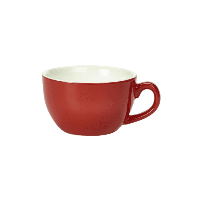 Genware Royal  Bowl Shape Cup - 8.75oz / 25cl Red (Box Of 6)