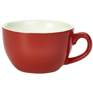 Royal Genware Bowl Shape Cup - 8.75oz / 25cl Red (Box Of 6)