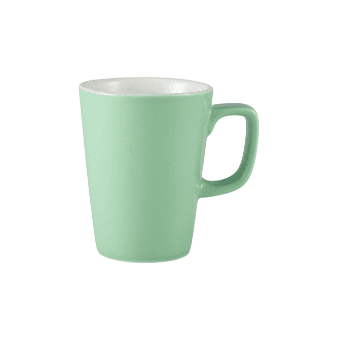 Genware Royal  Latte Mug - 12oz / 34cl Green (Box Of 6)
