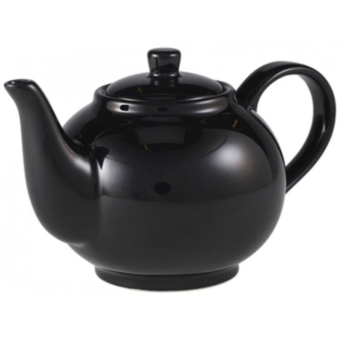 Genware Royal  Teapot - 15.75oz / 45cl Black (Box Of 6)