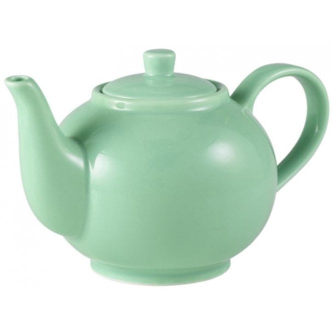 Genware Royal  Teapot - 15.75oz / 45cl Green (Box Of 6)
